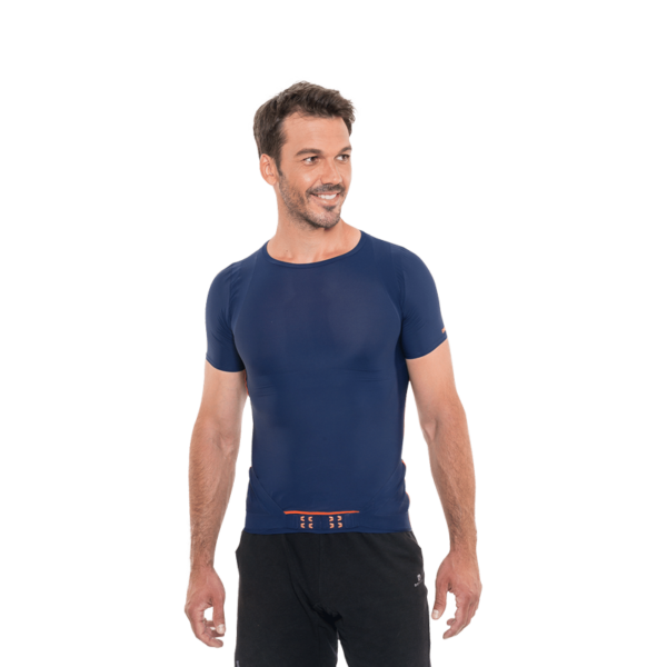 Blue Casual Man T-shirt Free Size