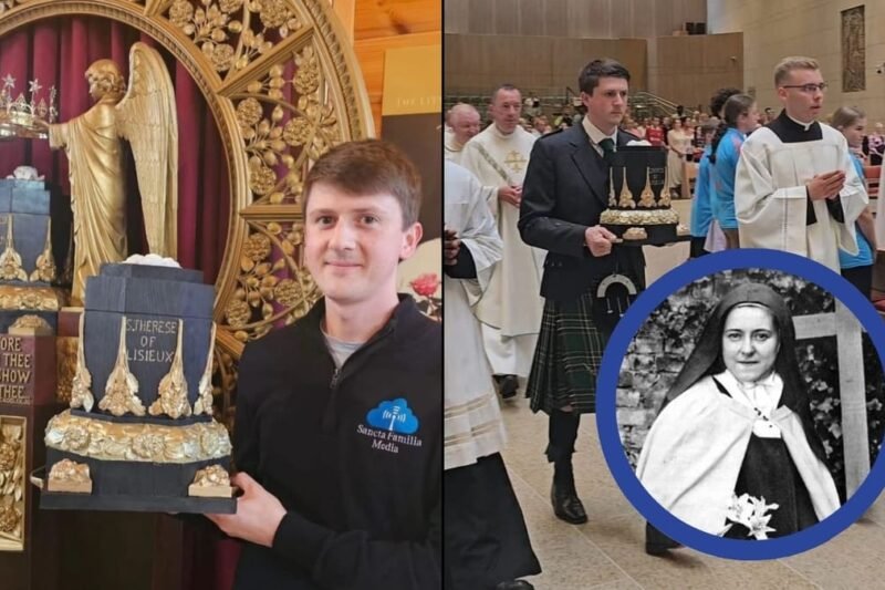 Reliquia de Santa Teresita del Niño Jesús Visite Mariano Santuário em Peregrinação Histórica