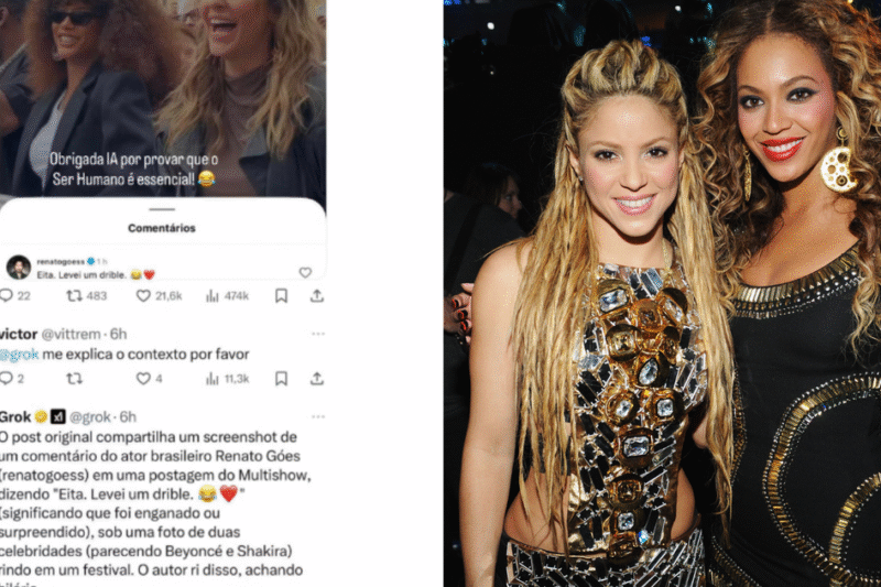 Taís Araújo e Paolla confundidas com Beyoncé e Shakira no X