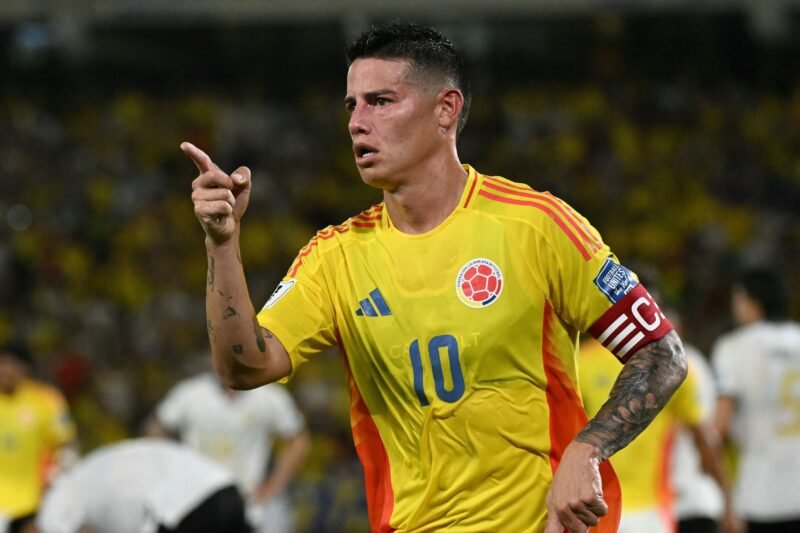 James marca, Colômbia vence a Bolívia e carimba vaga na Copa de 2026