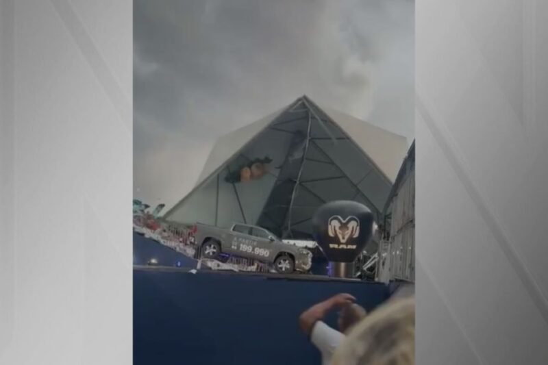 Vídeo: veja momento em que estrutura desaba em torneio de beach tennis